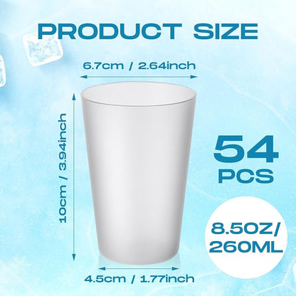 Potchen 54 Pieces Kids Plastic Cups 8.5 oz Reusable Drinking Cups Stackable - Image 2