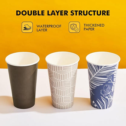 RACETOP Coffee Cups with Lids 16 oz, 100 Pack Disposable To Go Cups, To-go - Image 7