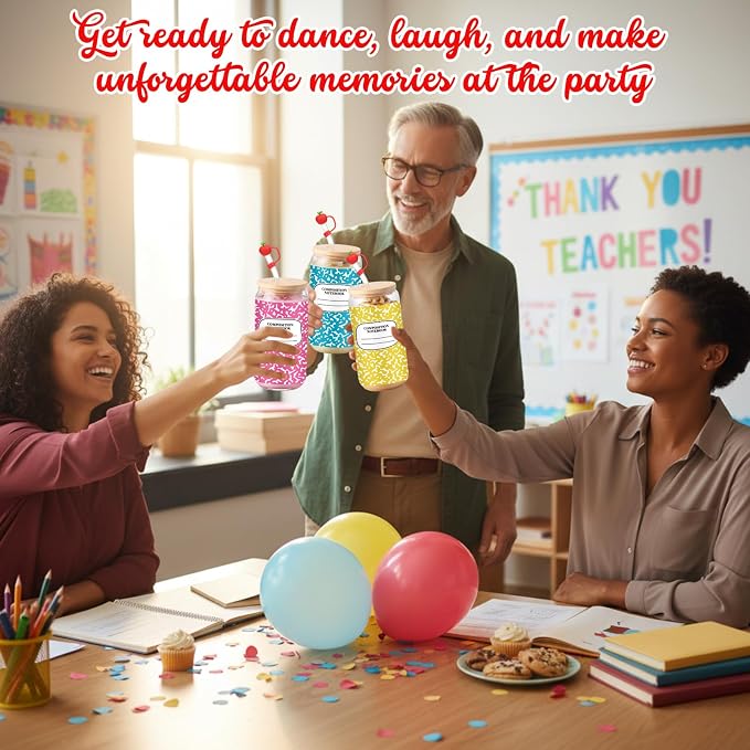 Sliner 3 Pcs Teacher Glass Cups Back to School Gifts Composition Notebook - Image 3