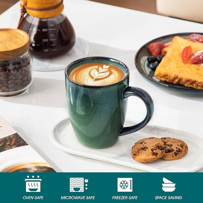 vancasso STARRY Ceramic Coffee Mug Set of 6, 12 Oz Tea Cups - Image 4