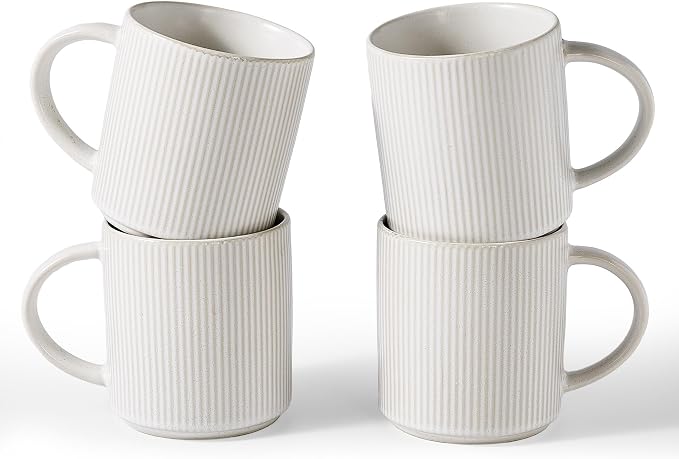 famiware Coffee Mug Set for 4, Star 16 oz Catering Mugs Cup Set by Famiware