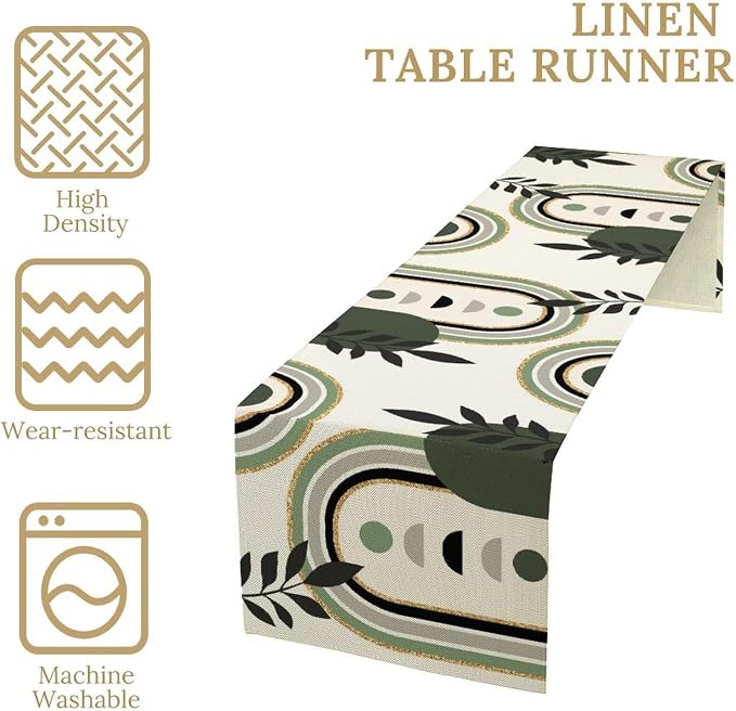 YCness Mid Century Boho Table Runner - Image 5