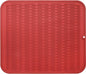 Silicone Dish Drying Mat for Multiple Usage,Easy clean,Eco-friendly,Heat-resistant Silicone Mat for Kitchen Counter or Sink,Refrigerator or Drawer Liner Red 2XL 24 inches x 18 inches