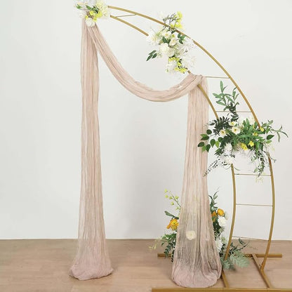 Efavormart 20ft Gauze Cheesecloth Nude Beige Wedding Arch Drapery Fabric - Image 5