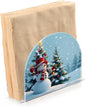Snowman Christmas Tree Napkin Holder for Table Kitchen Decor Acrylic Paper Napkin Holders for Tissue Dining Room Indoor Outdoor Party Holiday Accessories