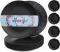 Homienly Black Dinner Plates Set of 8, 10 inch, Reusable, Unbreakable, Microwave & Dishwasher Safe, Wheat Straw Plates for Camping, Kitchen, Party, All Occasions