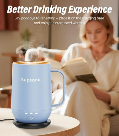 Supsonic - 16oz Self Heating Coffee Mug, Smart Heated Coffee Mug Faster - Image 4