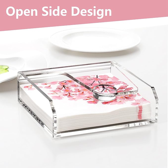 DINGHUO Acrylic Napkin Holder for Table, Suitable for Kitchen, Outdoor & Indoor - Image 5