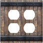 Light Switch Cover Rustic Barn Door Vintage Country Wood Board 2 Gang Decorative SwitchPlates Double Duplex Wall Plates Switch Plates and Outlet Covers for Farmhouse Cabin Decor