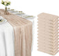 12 Pack Brown Cheesecloth Table Runner – 10FT x 12pcs Rustic Gauze Table Runners by HQ-SITE