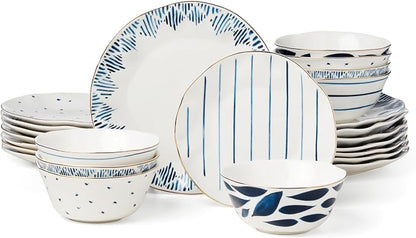 Lenox Blue Bay Porcelain 24-Piece Dinnerware Set by Lenox