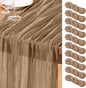DeZerlor Nude Cheesecloth Table Runners 10 Pack Fall Runners | 120Inch Gauze by DeZerlor