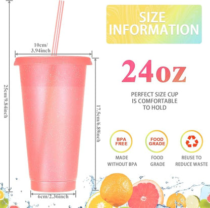 Honeydak 30 Pack Tumbler with Straw and Lid Bulk Cups - Image 4