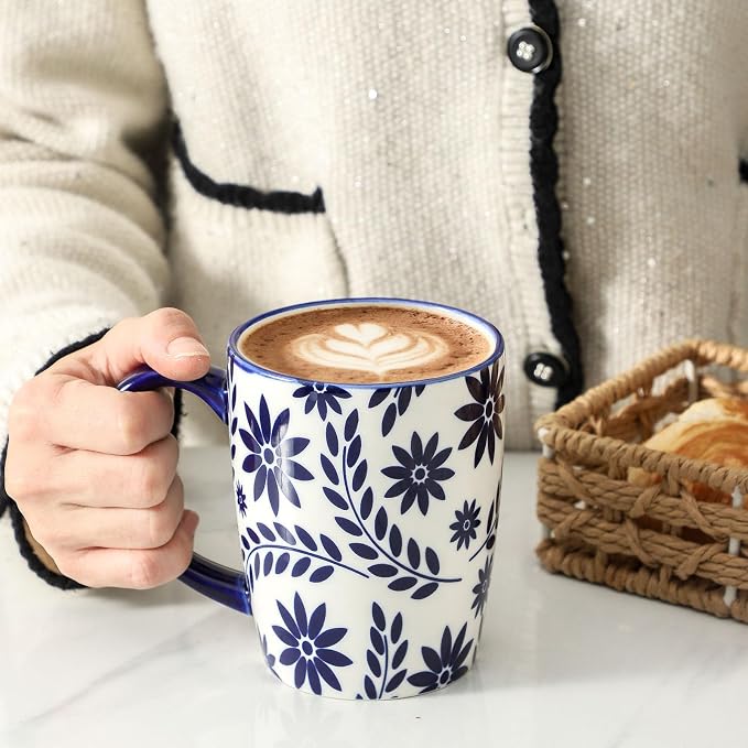 HASENSE Coffee Mugs Set of 6, 16OZ Ceramic Coffee Mugs - Image 6