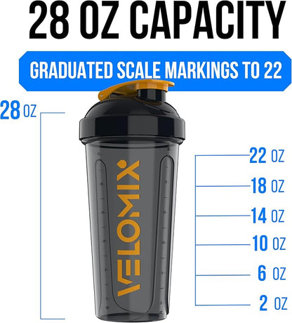 VELOMIX 2 Pack 28oz Protein Shaker Bottle - Image 4