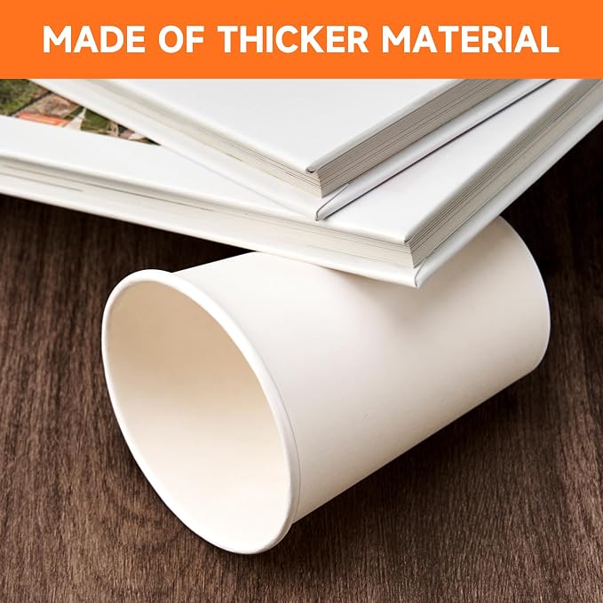 METAPRINT 12 oz Disposable Paper Coffee Cups, Thickened Design - Image 3