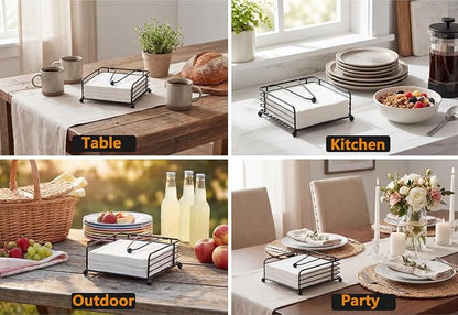 hiwafifi Napkin Holder for Table, Flat Napkin Dispenser - Image 6