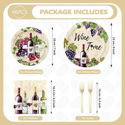 96Pcs Wine Tasting Party Decorations - Image 2
