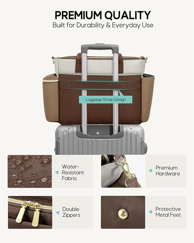RAINSMORE Teacher Bag for Women, 15.6" Laptop Work Tote, 40oz Cup Holder | - Image 8