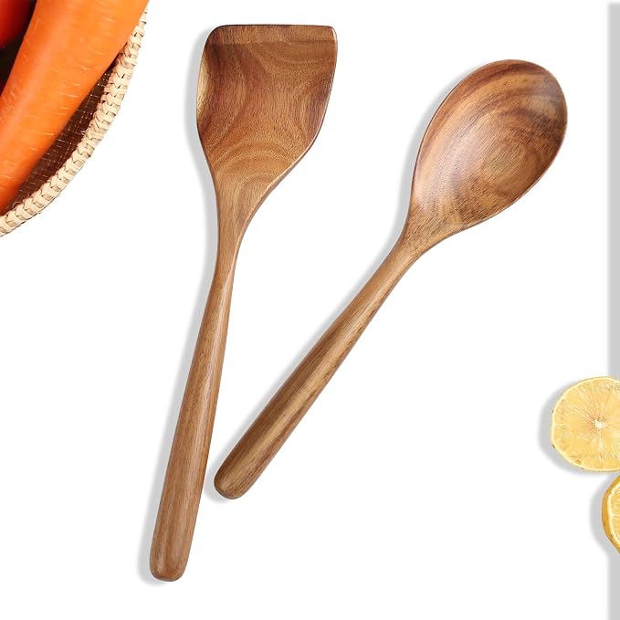 Wooden Cooking Spoon Utensils, Spoons Spatulas Set by DecentVrvege