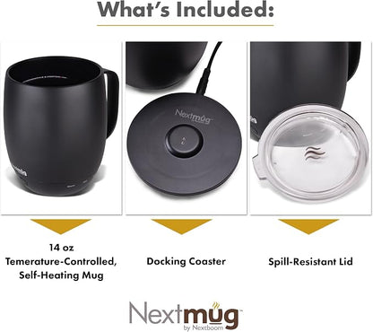 Nextmug - Temperature-Controlled, Self-Heating Coffee Mug | – No App, - Image 3