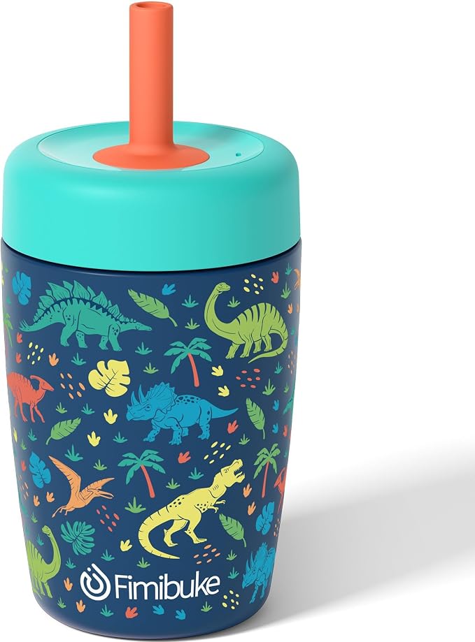 Fimibuke Toddler Cups Spill Proof, 12 OZ Sippy Cup by Fimibuke