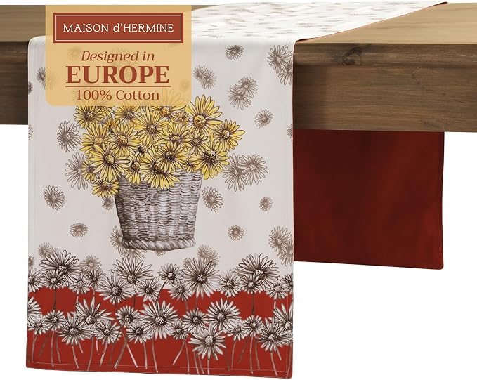 Maison d' Hermine Table Runner 100% Cotton 14.50" x 108" | Table Runners 108 by MaisondHermine
