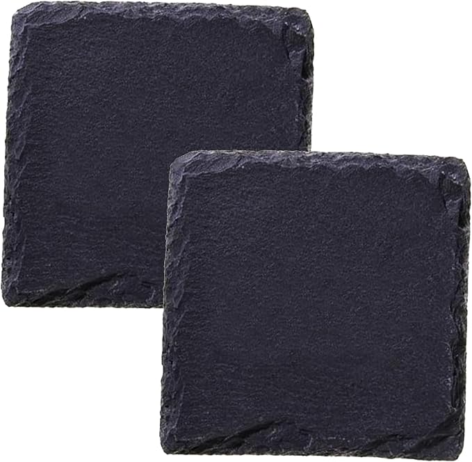 Black Nature Stone Coasters Set of 2 - Image 8