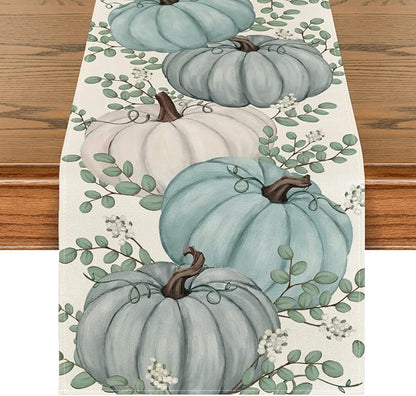 Artoid Mode 210 GSM Fall Table Runner 13x60 Inch Home Party Decor | Pumpkins by ArtoidMode