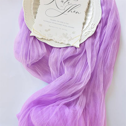 Lilac Cheesecloth Table Runner Cheese Cloth Wedding Birthday Party Decor | 10Ft - Image 3