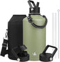 Konokyo 128 oz Insulated Stainless Steel Water Bottle Jug by Konokyo