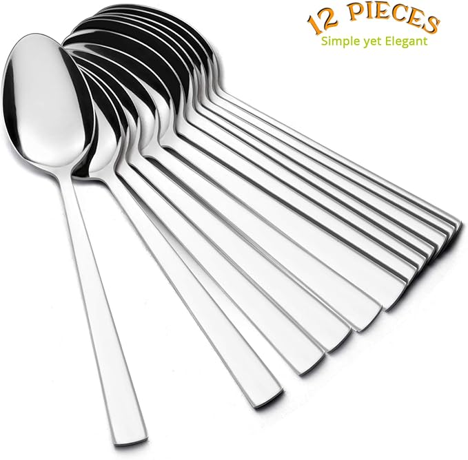 E-far Teaspoon Set of 12, 6.7 Inch Stainless Steel Spoons - Image 3