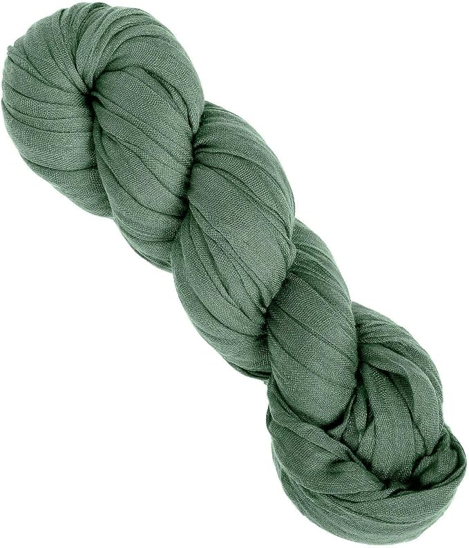 Efavormart 10ft Moss Green Cheesecloth Table Runner - Image 3