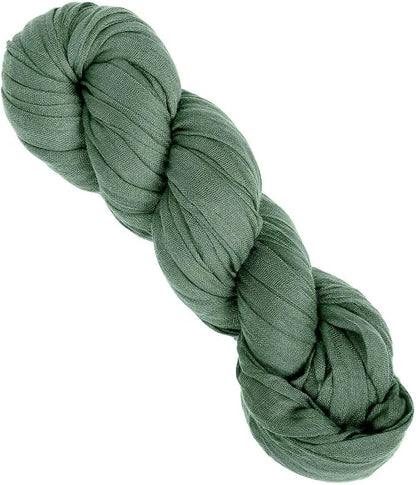 Efavormart 10ft Moss Green Cheesecloth Table Runner - Image 3