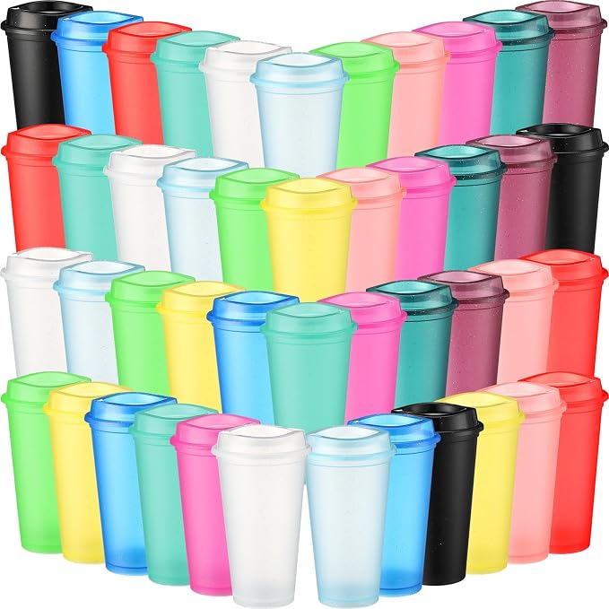 Honeydak 45 Pack 16 oz Reusable Coffee Cups by Honeydak