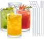 INSETLAN 17oz Ribbed Glassware Set of 4, Glass Cups Large Vintage Glassware Set, Origami Style Cocktail Glasses, Ideal for Beer, Juice, Water, Ice Coffee Cup, Whiskey