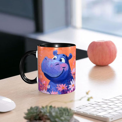 Yrebyou Hippo Coffee Mug 11oz Ceramic Cup - Image 6