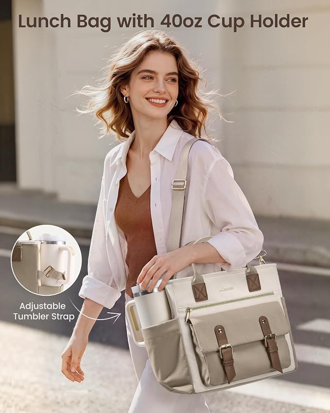 LOVEVOOK Insulated Lunch Bag Women, Large Adult Lunch Box, Women Lunch Tote | - Image 2