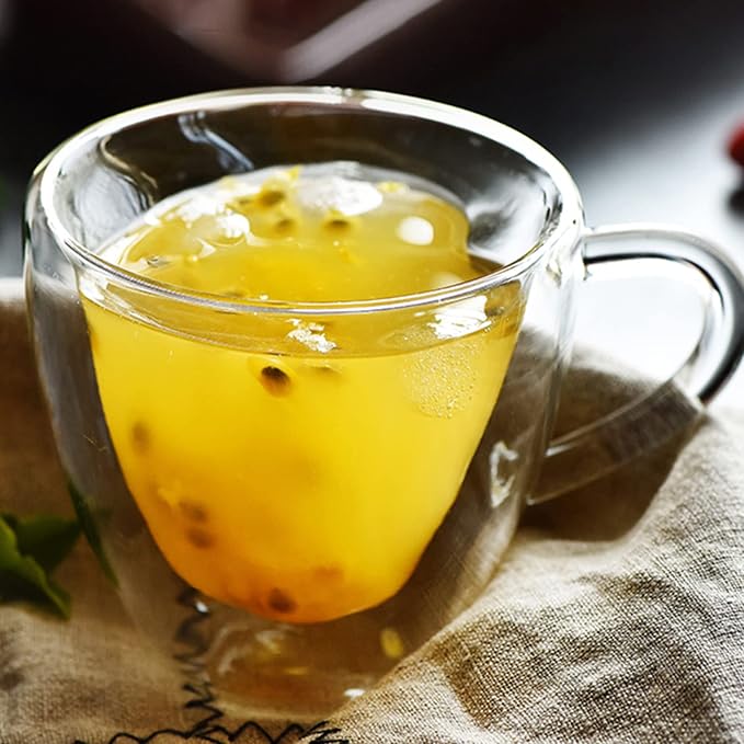 Heart Shaped Double Walled Insulated Glass Coffee Mugs or Aesthetic Tea Cups - Image 7