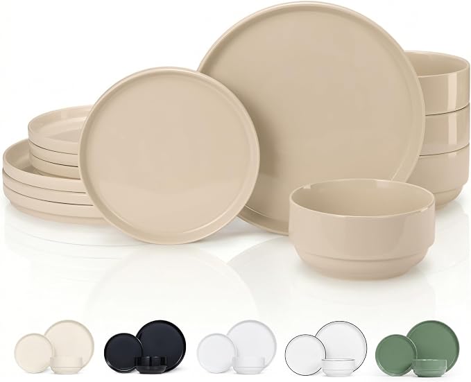 Ceramic Dinnerware Set, 12-Piece Service by VaseVessel