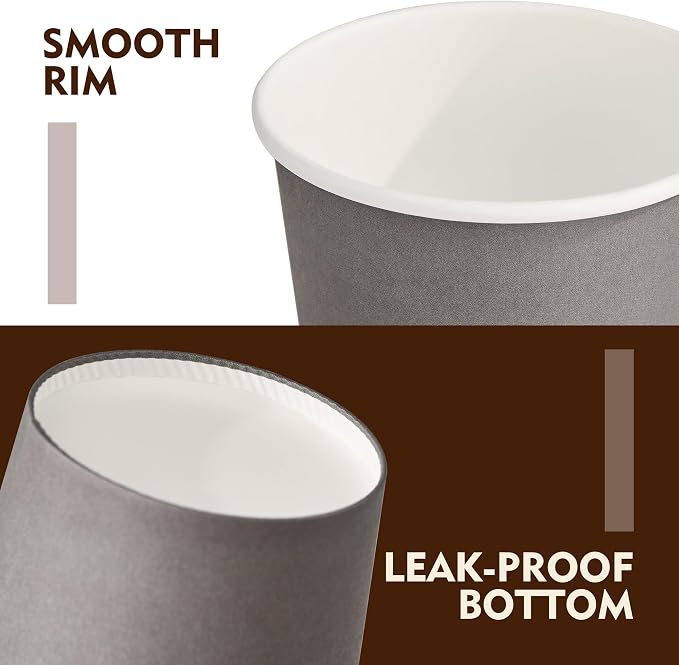 YEEHAW 16 oz Coffee Cups with Lids, 100 Pack | Heat & leak-proof paper - Image 3