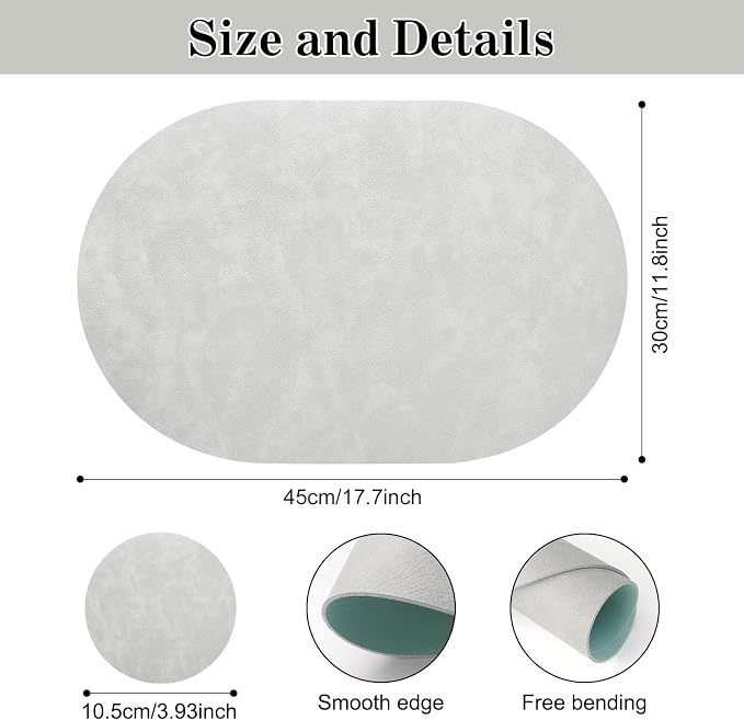 Faux Leather Placemats Set of 4 - Image 2