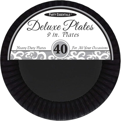 Party Essentials Deluxe Quality Hard Plastic 40 Count Round Party/Luncheon - Image 2