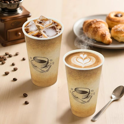 Clawsoff 180 Pack 16 oz Coffee Cups Disposable Hot Paper Cups | Disposable - Image 8