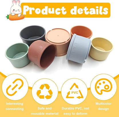 8 Pcs Stacking Cups for Small Animal Toys, Nesting Rabbit Toys of Different - Image 7
