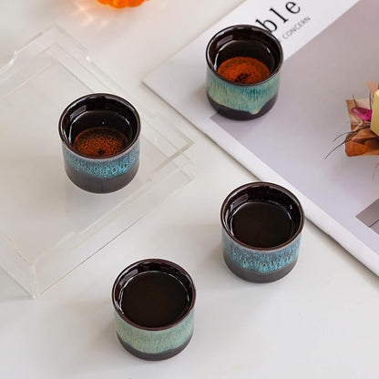 Espresso Cups Set of 2, Ceramic Espresso Cups, Expresso Shots Cups, 2.5oz Tea - Image 4