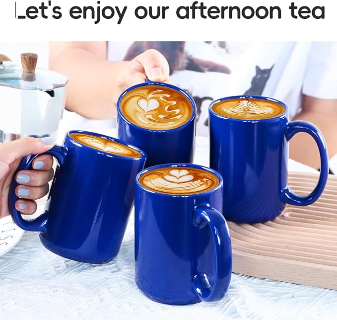 16 OZ Coffee Mugs, Classic Blank Ceramic Cup - Image 2
