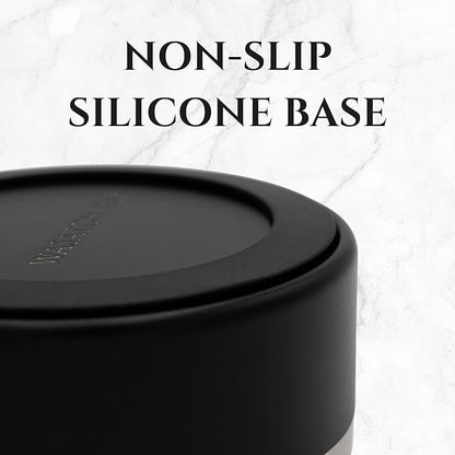 Stainless Steel Dog Bowl for Small-Large Dogs | Double Wall Insulated, Non-Slip Base Heavy Duty Water and Food Bowls for Dogs & Cats | Pet Safe BPA Free & Dishwasher Safe | 64 Oz - Black
