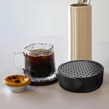 Silicone Coasters 6 Pack with Holder, Non-Slip Non-Stick Heat Resistant Cup Mat - Image 7
