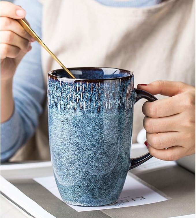 Large Ceramics Coffee Mugs, 21 OZ, Large Handle Design, Extra Large Tea and - Image 7